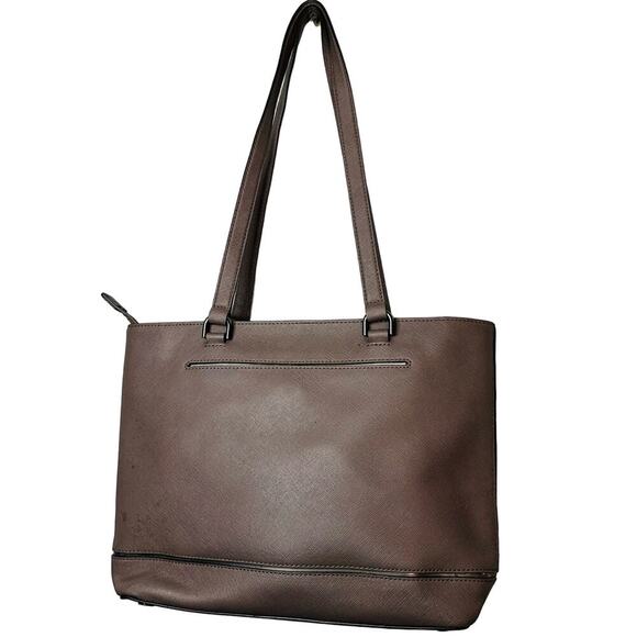 MICHAEL KORS Grey Square Frame Side Front Zip Up Metal Shoulder Straps Hand Bag - Picture 2 of 13